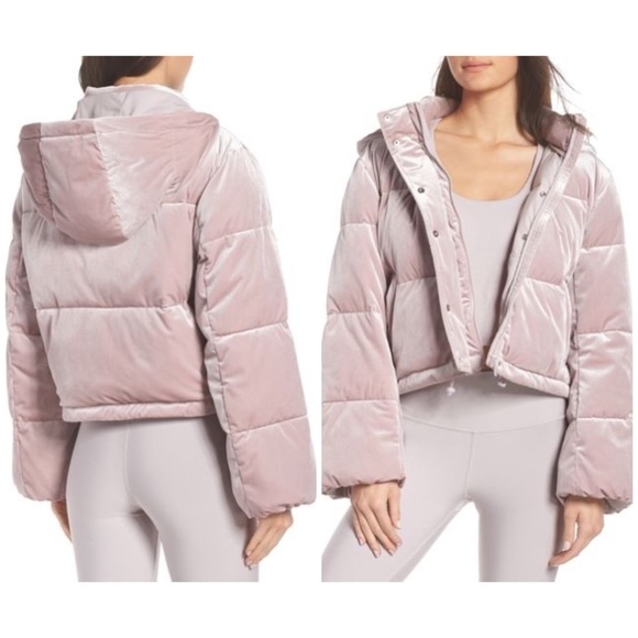 ALO Yoga Jackets & Blazers - Alo Velvet Puffer Jacket lavender cloud L new